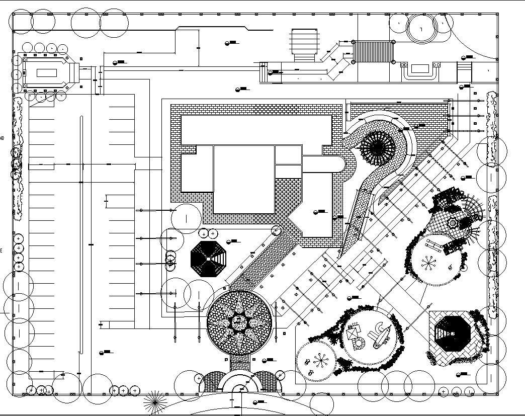University plan working drawing in AutoCAD, dwg file.