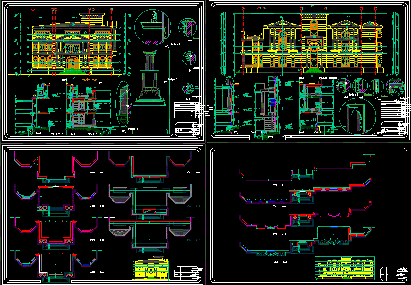 Traditional Villa of Architectural Design in DWG File