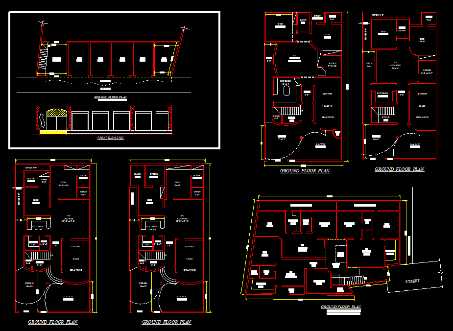 Download Zahid Flat Design Plan in DWG Format
