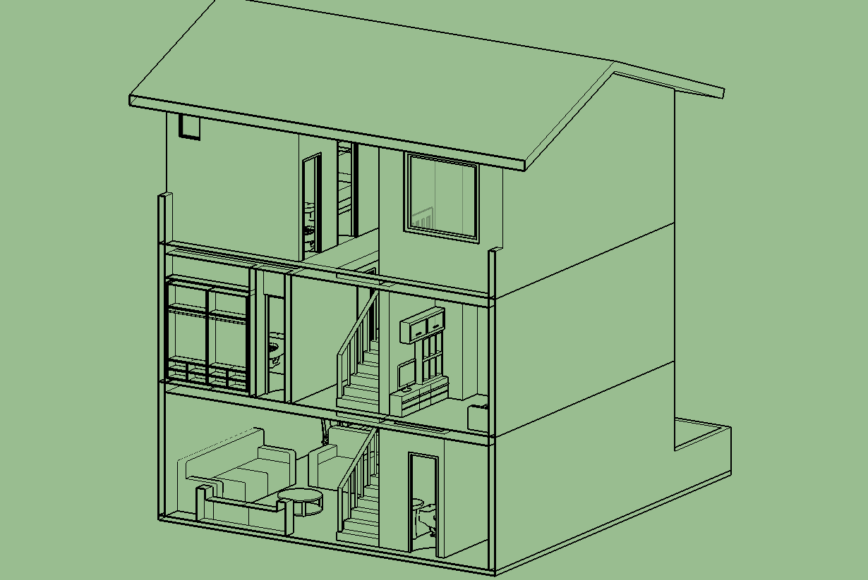 Urban house 3d detail 