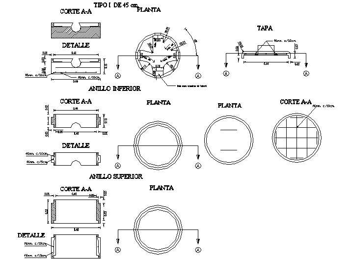 Urban housing inspection detail dwg file