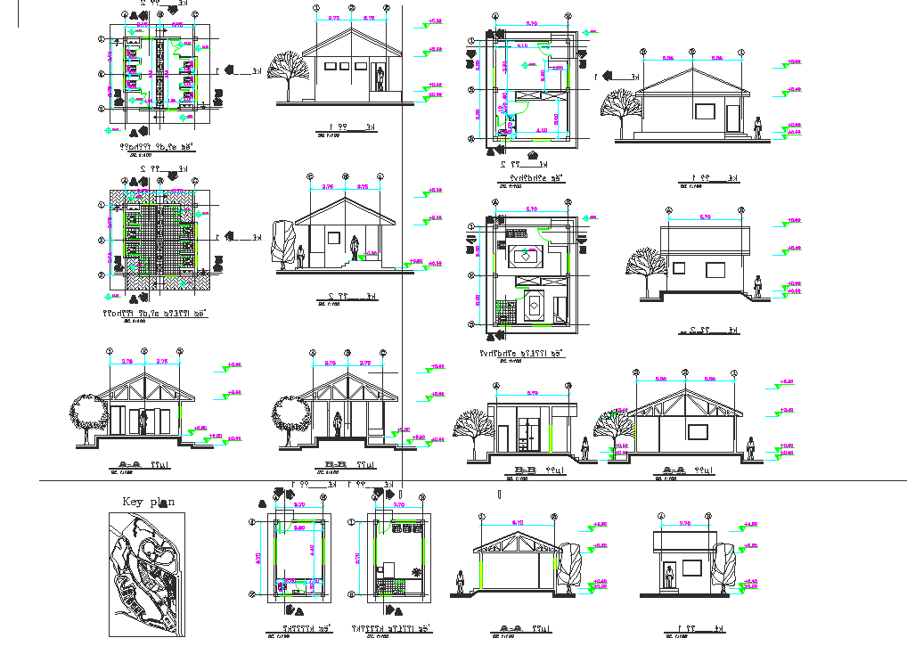 Urban park plan detail dwg file