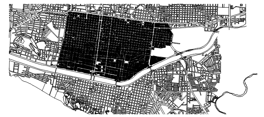 Urban planning in dwg file