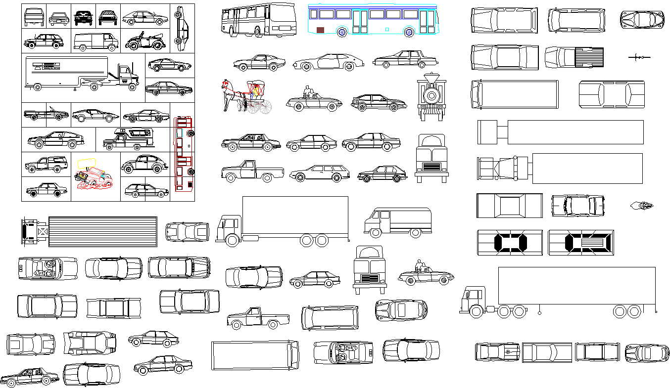 Vehicle Blocks autocad file