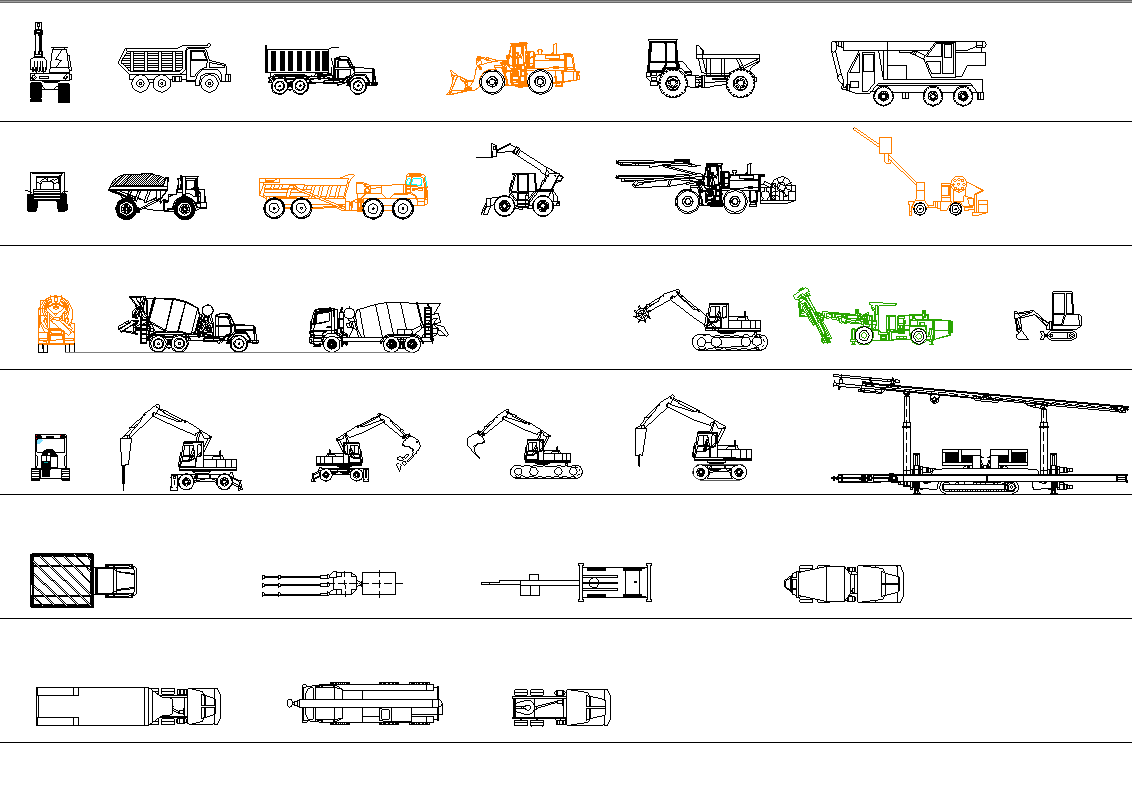 Vehicles and car blocks plan detail dwg file.