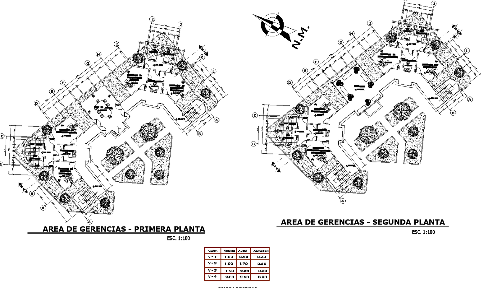 Ventilated flat roof structure plan detail dwg file.