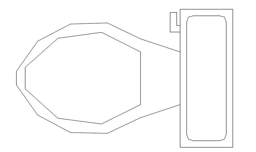 WC CAD block in AutoCAD 2D drawing, dwg file, CAD file