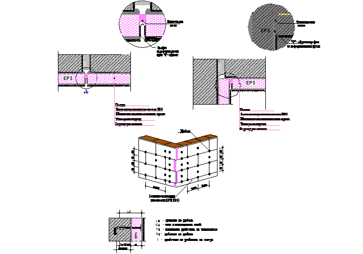Wall brick section and elevation detail dwg file