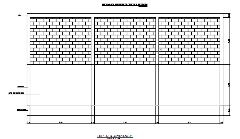 Wall elevation detail dwg file