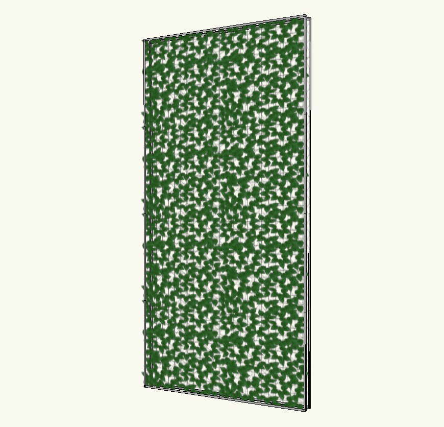 Wall landscaping planting detail 3d model CAD blocks sketch-up file