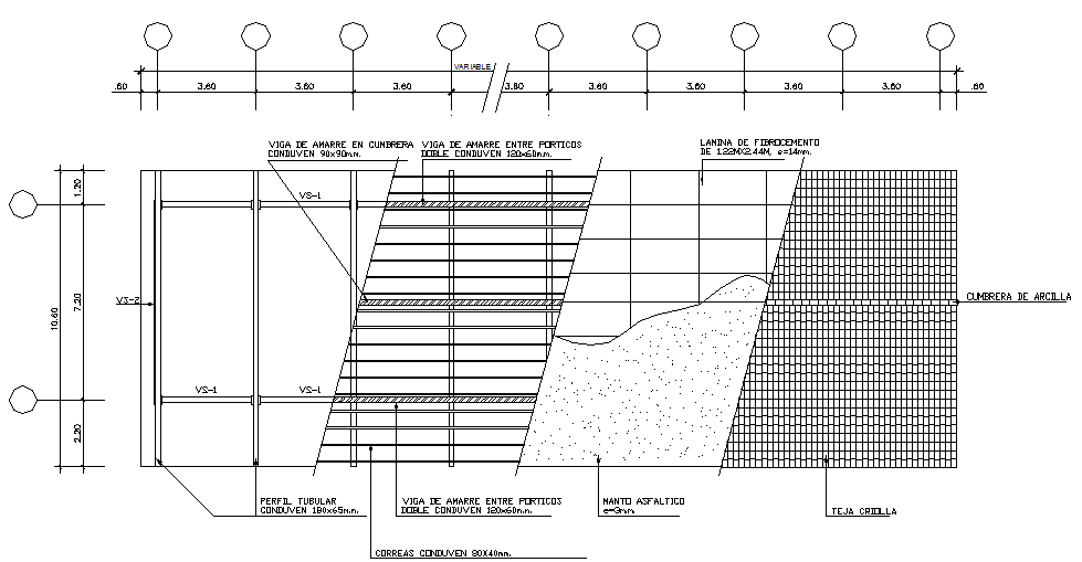 Wall material working plan detail dwg file