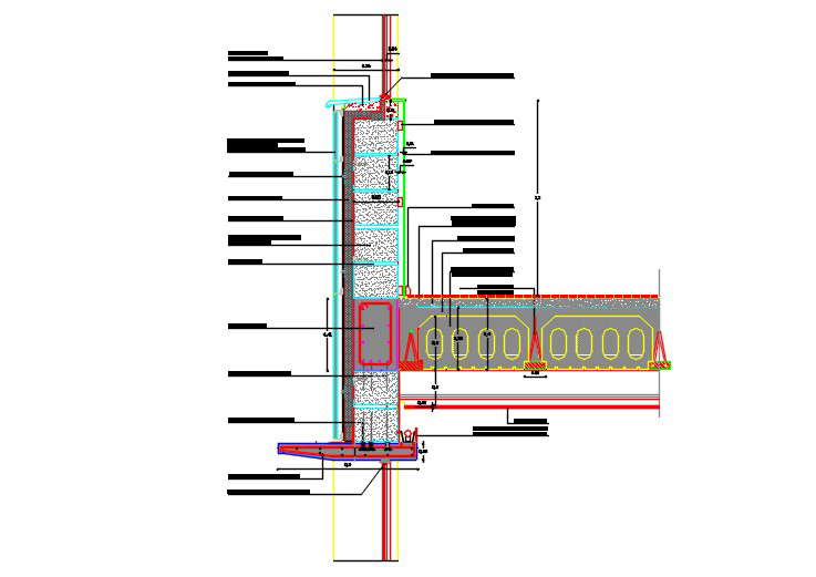 Wall of concrete block vibrator