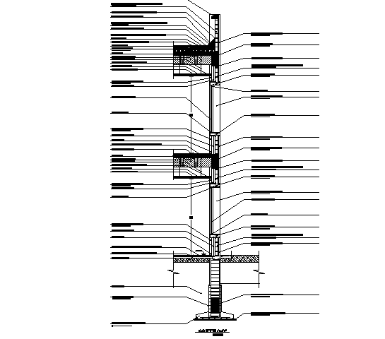 Wall section detail dwg file