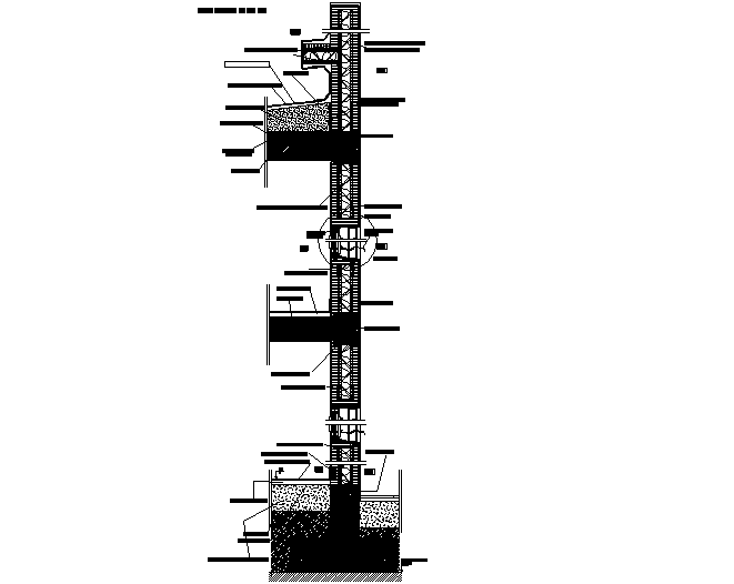 Wall section detail dwg file