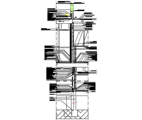 Wall section detail dwg file