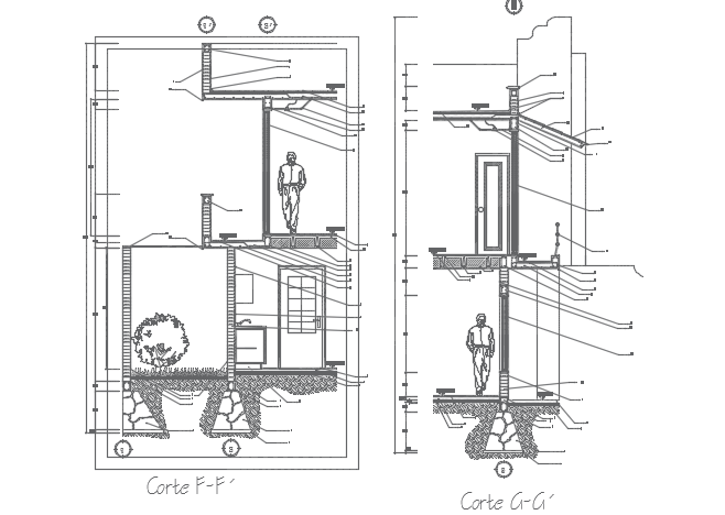 Wall section detail dwg file
