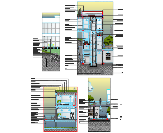 Wall section detail dwg file