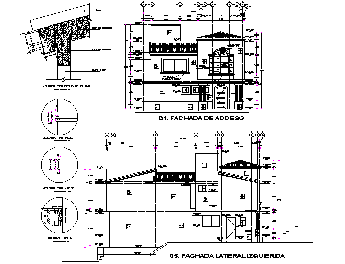 Wall section detail dwg file