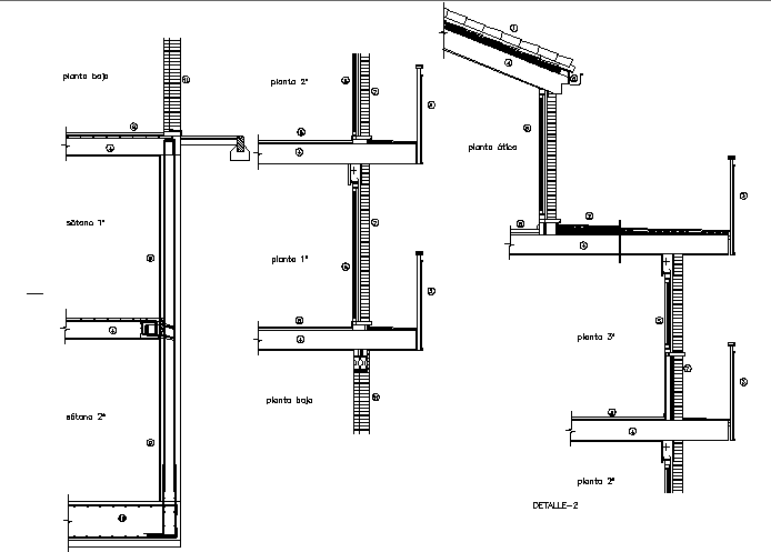 Wall section detail dwg file