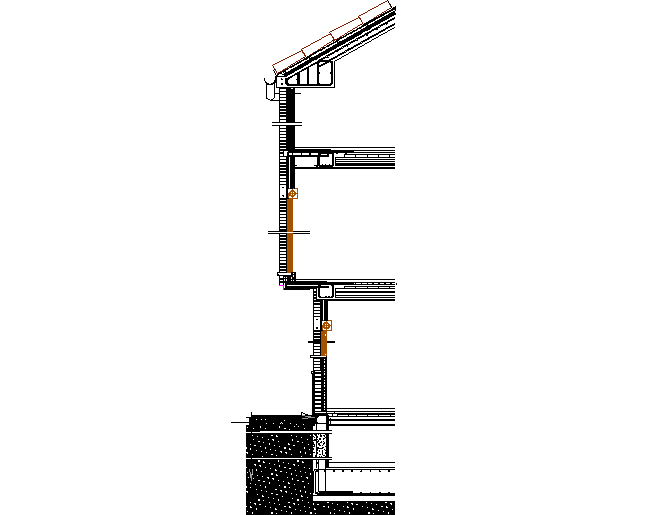 Wall section detail dwg file