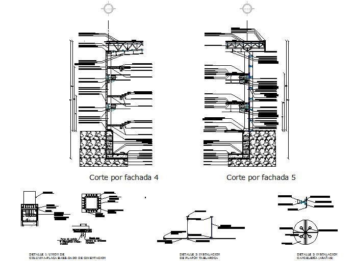 Wall section detail dwg file