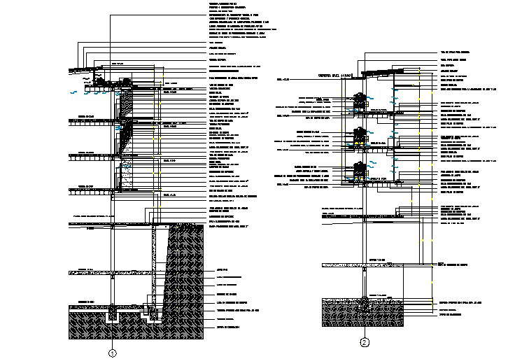 Wall section detail dwg file