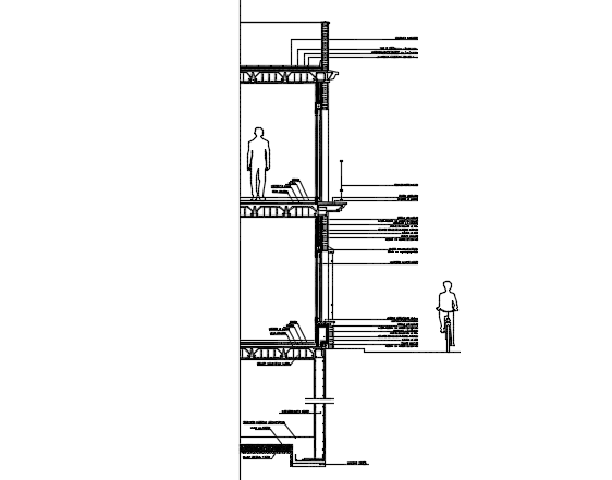 Wall section detail dwg file