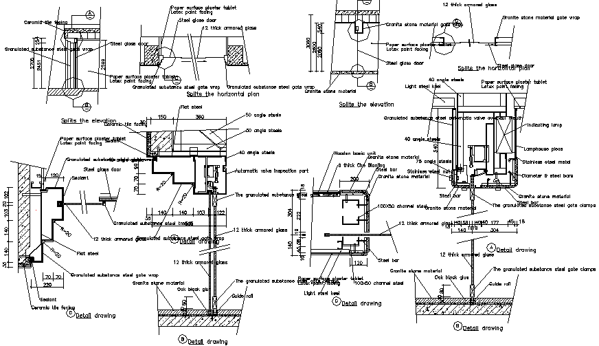 Wall section detail dwg file