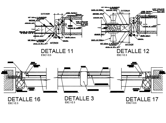Wall section detail dwg file