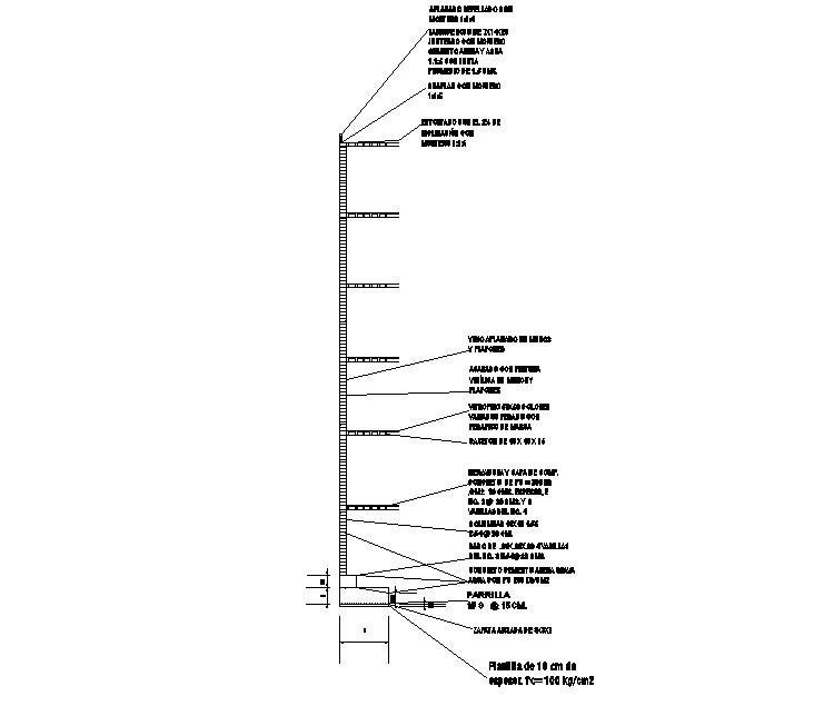 Wall Section Detail In DWG File