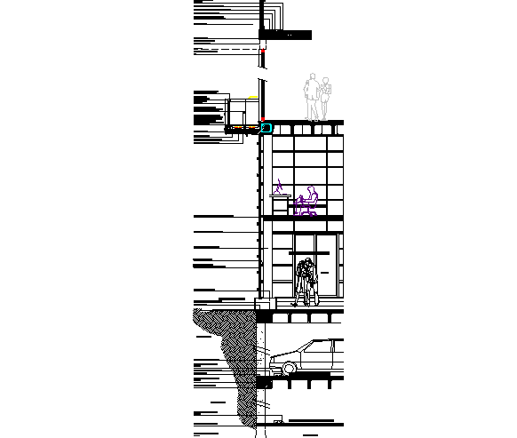 Wall section detail dwg file