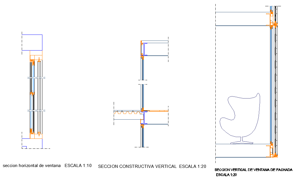 Wall section detail dwg file