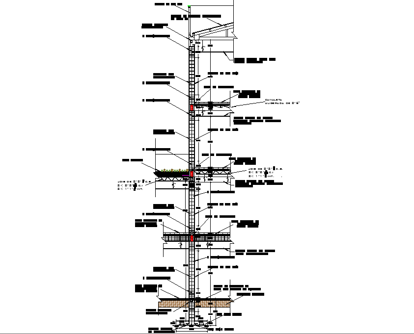 Wall section dwg file