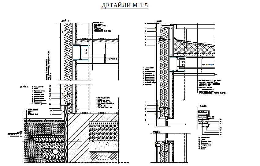 Wall section plan detail dwg file