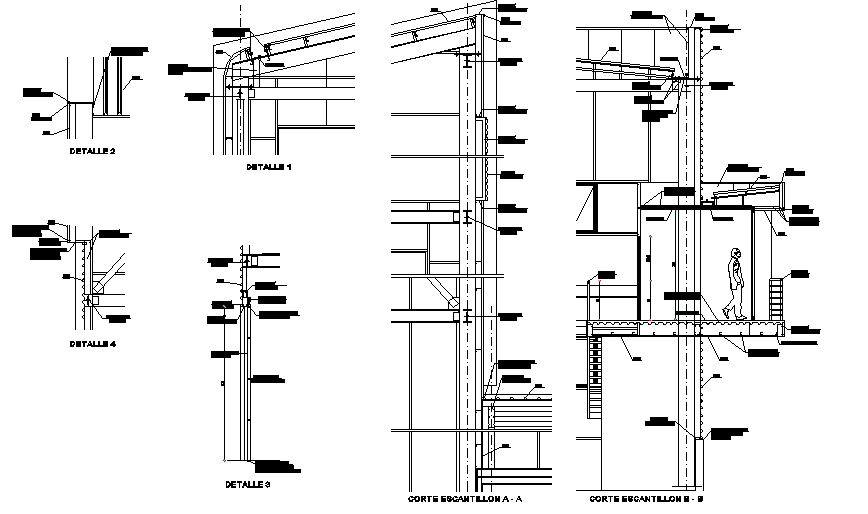 Wall section plan detail dwg file