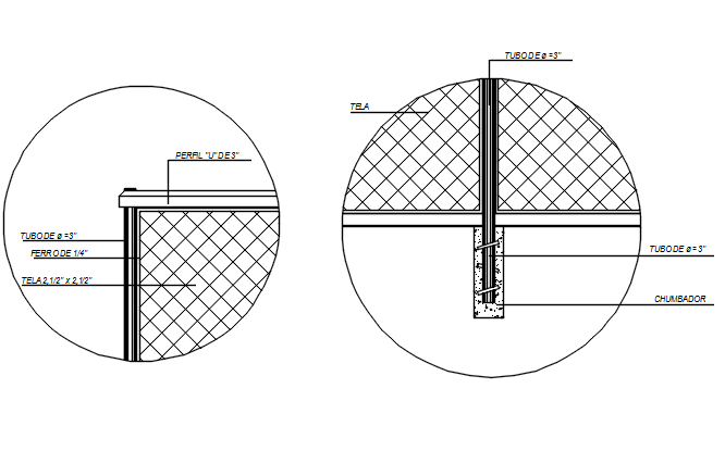 Wall section view detail dwg file