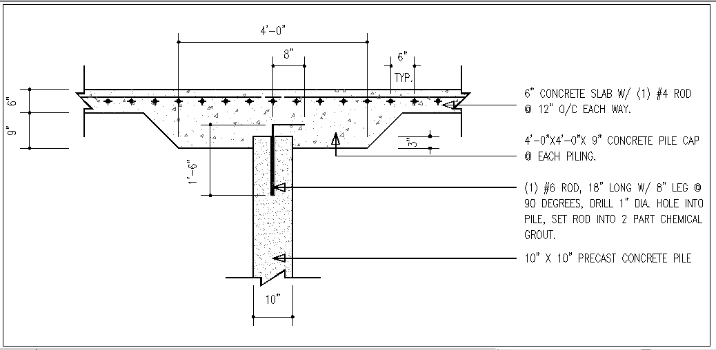 Wall section view of house detail dwg file