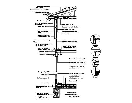Wall section wooden fixture section 