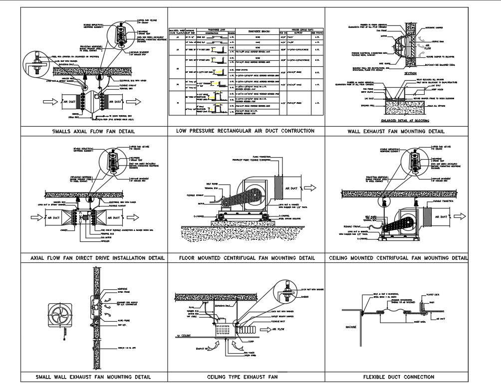 Wall-mounted Exhaust Fan section details are given in this AutoCAD DWG AutoCAD file.Download the AutoCAD DWG file. 