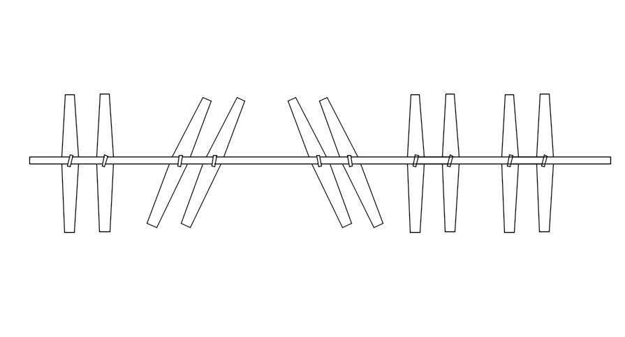 Wardrobe hanger details cad block in AutoCAD, dwg file.
