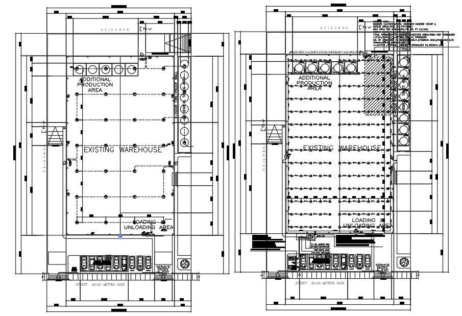 Ware House Plan  AutoCAD Drawing Download CAD File