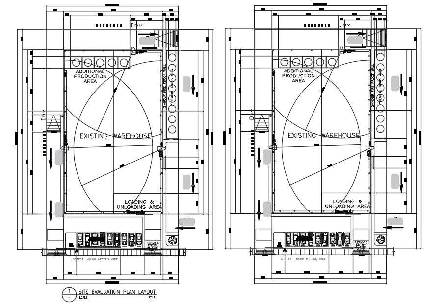 Ware House Plan AutoCAD Drawing Download DWG File