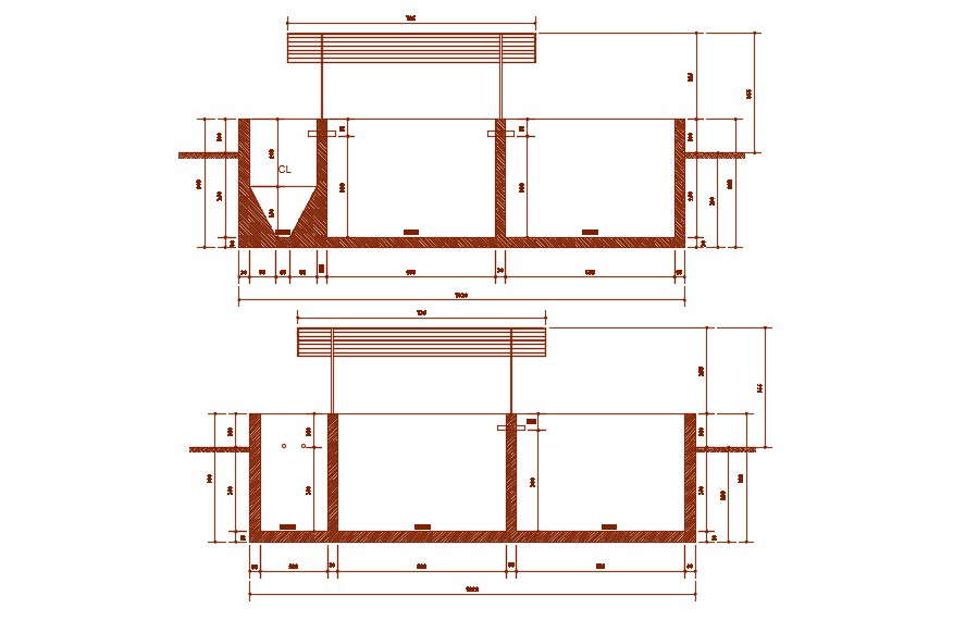 Water Filtration MBBR System design CAD File 