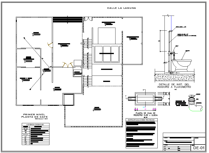 Water pipe line plan detail