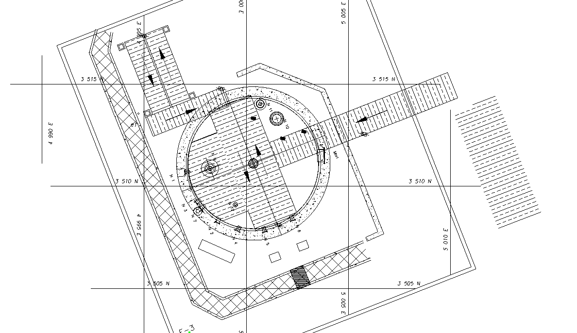 Water treatment plant plan autoacd file