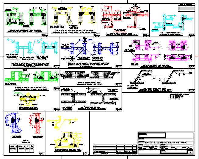 Weld map and description drawings. 