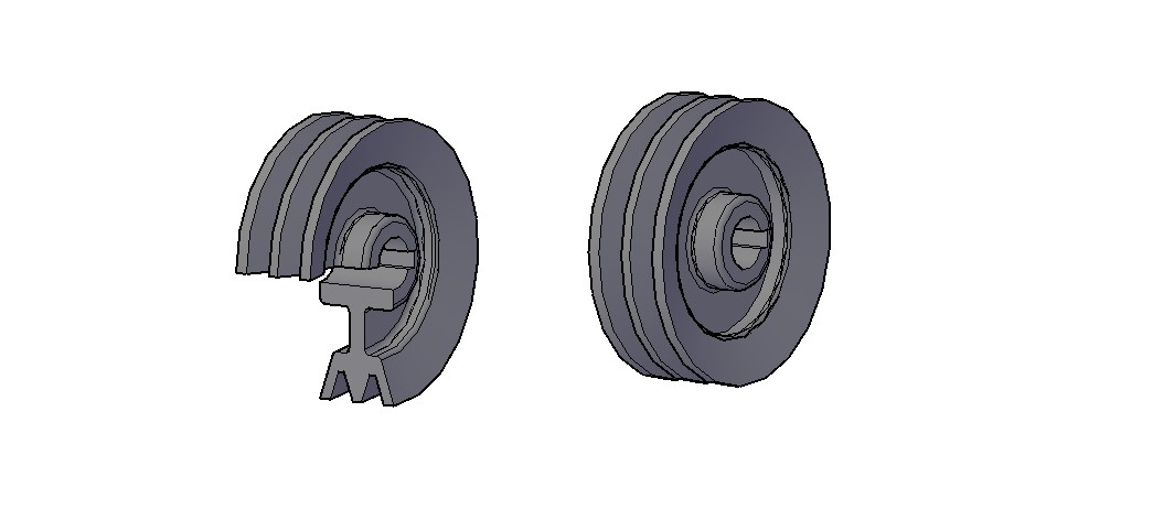 Well Pulley In AutoCAD File