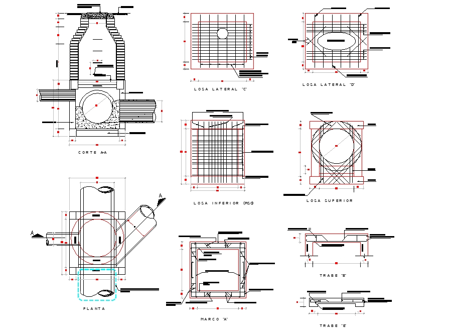Well box pipe 76 cm autocad file