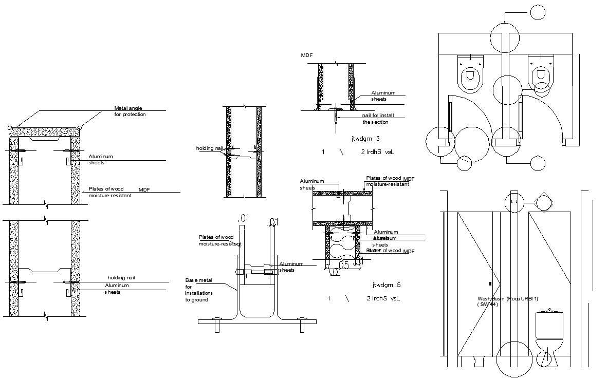 Western Toilet Plan And Elevation Design DWG File