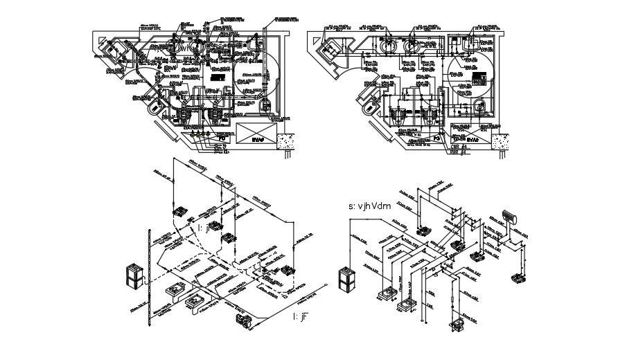 Wet Area Plan and Isometric view.
